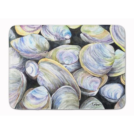 Carolines Treasures Clam Quahog Machine Washable Memory Foam Mat 8714RUG